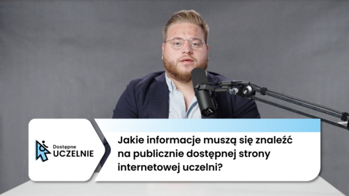 Jakie informacje muszą się znaleźć na publicznie dostępnej strony internetowej uczelni?